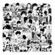 thumbnail image 3 of 100/50PCS Anime Negro Y Blanco Mixto Demon Slayer/Haikyuu !/Jujutsu Kaisen/My Hero Academia/Pegatinas, 3 of 3