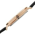 thumbnail image 3 of Men's Ultra-Thin Swiss Quartz Leather Black Strap Watch, 3 of 5
