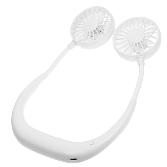 FUEENIRVA Wearable Portable Neckband Mini Fan with USB Rechargeable Design for Travel Outdoor Office 1 Set Random Color