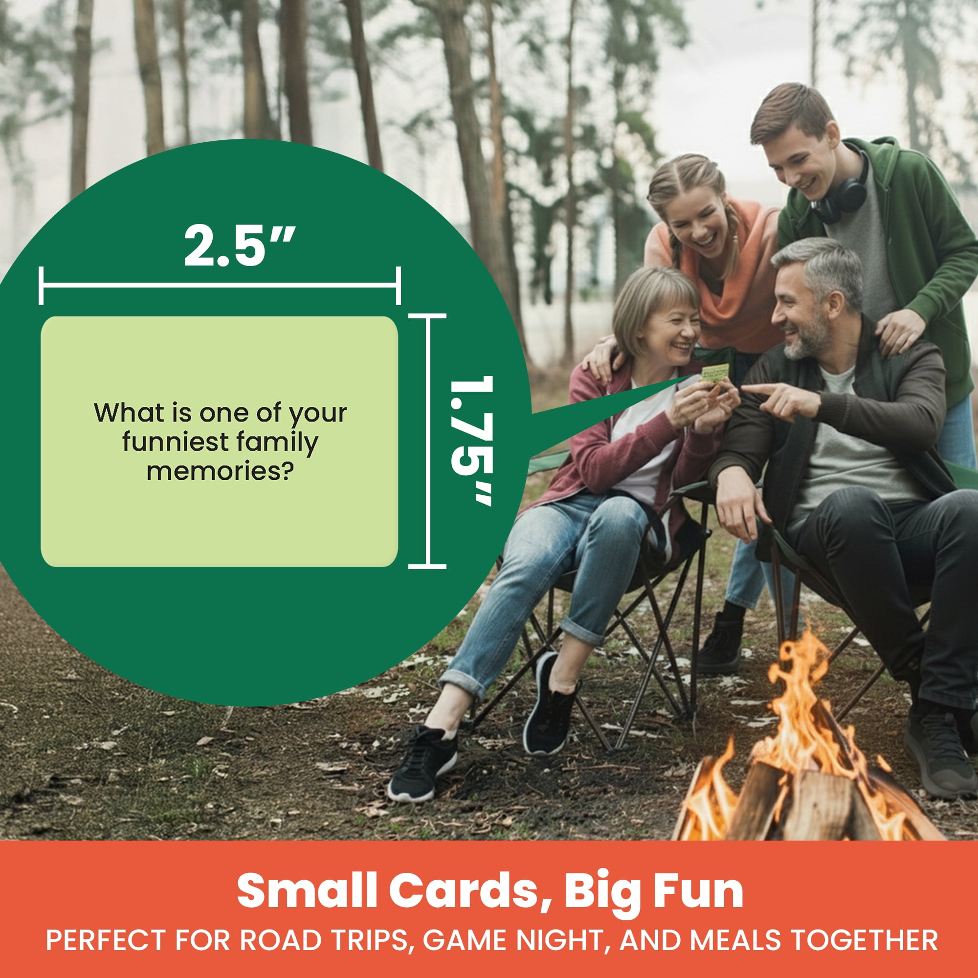 600 Conversation Cards for Families – Fun Conversation Starters Card Game for Adults and Families – Road Trip Must Have Travel Game to Get to Know Your Family - Kids Dinner Time