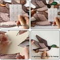 thumbnail image 6 of 3-Piece Wooden Mallard Duck Hunting-Themed Wall Decor — Vintage Rustic-Style Wall Art (Larger-than-Standard Sizes: 12" / 11" / 9") — Ideal for Entryways, Nurseries, and Living Rooms; Rustic-Style Hom, 6 of 7