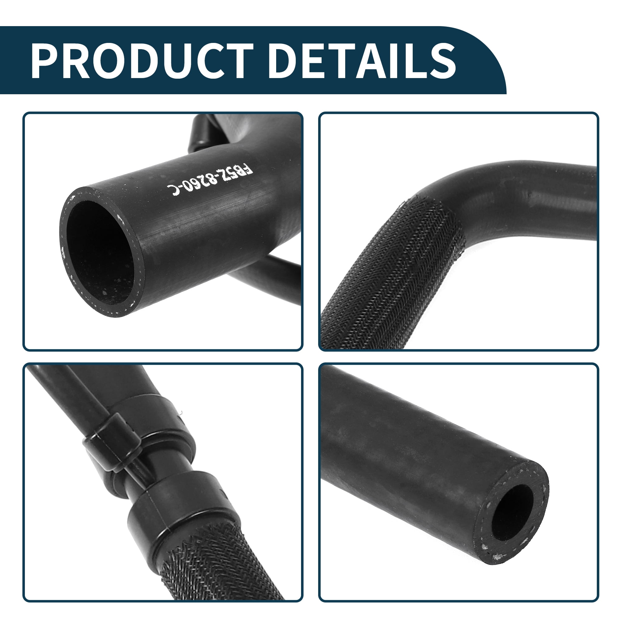 Unique Bargains Radiator Hose Heater Hose for Ford Explorer 2.3L 2016-2019 Black