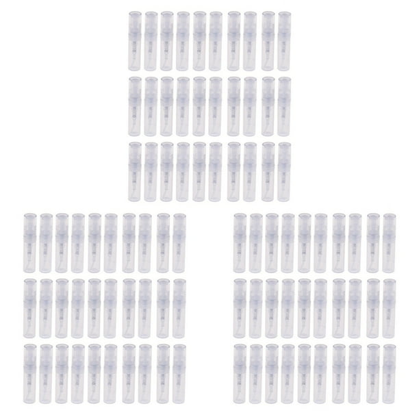 Mini Botella de Plástico Transparente de 2 Ml de Spray de Perfume Botella de Muestra Vacía Adecuada 180 Piezas