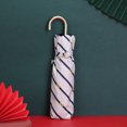 thumbnail image 1 of Compact Folding Umbrella, Cute,Easy Carrying Travel Rain Umbrella, Off-White Diagonal Stripes, 1 of 6