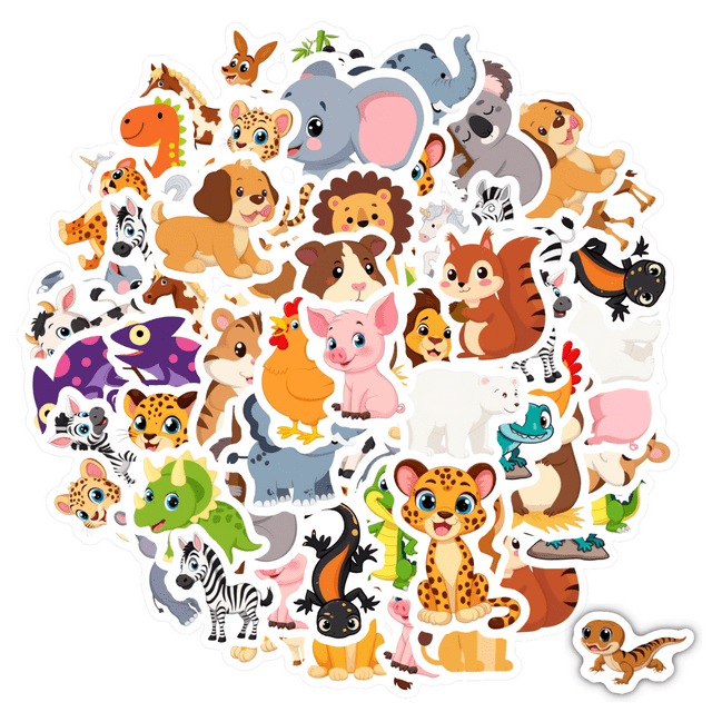 35pcs-50pcs Lovely Stickers Animal Stickers Cute Stickers Funny Stickers for Laptops Notebooks Suitcases