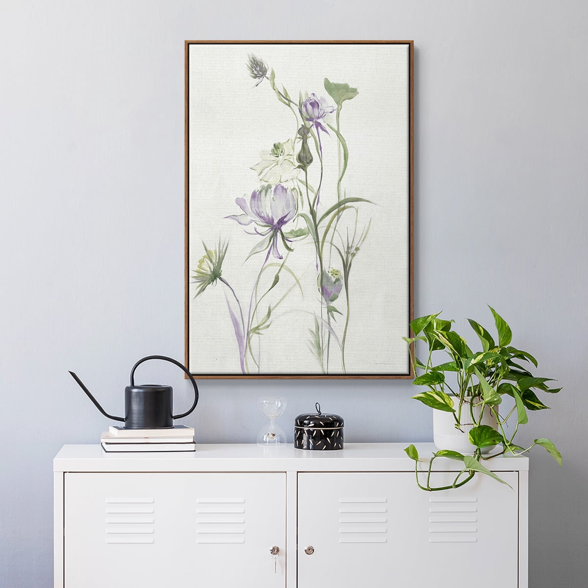 Late Summer Wildflowers II V30 Framed Premium Gallery Wrapped Canvas - Ready to Hang
