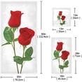 thumbnail image 2 of GZHJMY Bath Towel Sets for Bathroom Hand Towels Fingertip Towels Red Rose Flower Floral 3 Piece Decorative Soft Cotton Absorbent, 2 of 6