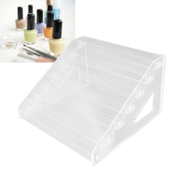 Estante De Almacenamiento Cosmético, Estante De Exhibición De Esmalte De Uñas, Montaje Fácil Acrílico, No Tóxico Para Salón De Manicura