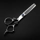 thumbnail image 4 of Juego de tijeras para cortar el cabello, tijeras profesionales japonesas 440C para barbería y tijeras de entresacar de 6 pulgadas., 4 of 5