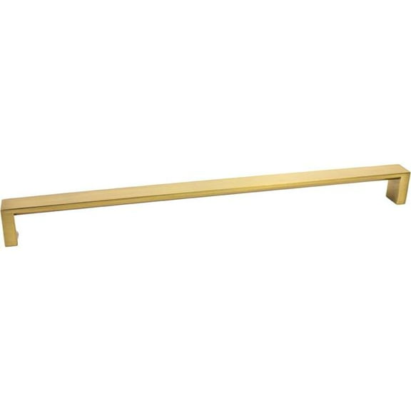 Rusticware 957SB 12 in. Center-to-Center Modern Square Door Pull - Satin Brass