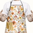 thumbnail image 2 of Pioneer Flower Floral Print Pattern Apron-Garden Aprons for Women with Pockets-Cotton Linen Waterproof Kitchen Cooking Gardening Aprons Adjustable for Kitchen,Cooking,BBQ and Salon 33x27 Inch, 2 of 7