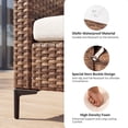 thumbnail image 3 of LAUSAINT HOME 5-Piece Patio Furniture Set, Outdoor Wicker Conversation Set with 1 Storage Ottoman, 3-Seater Sofa, 2 Single Chairs, 1 Table with Umbrella Hole, Beige Cushions, 3 of 10