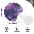 thumbnail image 2 of 15 Inch Round Grid Plate Mats Heat Non-Slip Resistant PVC Placemats for Kitchen Dining Table Decor Purple and Black Tie-dye Texture 1PCS, 2 of 5
