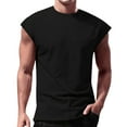 thumbnail image 4 of KPOPLK Mens Tank Tops Cotton Sleeveless Wide-Armhole Shirt Gym Workout Fitness T-Shirts Cut Off Soft Breathable Shirt XL Black, 4 of 4