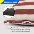 thumbnail image 7 of GSE Games & Sports Expert Set of 8 Weather Resistant Regulation Size and Weight Bean Bag Cornhole Beanbags for Cornhole Toss Games, Backyards Game (Betsy Ross Flag), 7 of 7