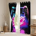 thumbnail image 3 of Manfei Gamer Gaming Curtains Pack of 2 (42x84 Each),Modern Gamepad Curtains Blackout,Pink Glitter Print Bedroom Curtains For Teens,Breathable Home Decor, 3 of 6