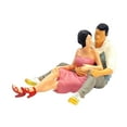 thumbnail image 2 of lionlar Hand Painted 1:64 Couple Figure Scene Miniature Scenes People Model Fairy Garden Pink B, 2 of 9