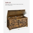 thumbnail image 6 of Storage Chest, Storage Trunk with 2 Safety Hinges, Organizer Bench for Entryway, 15.7 x 39.4 x 18.1 Inches, Rustic Brown, 6 of 7