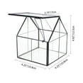 thumbnail image 4 of NCYP Mini House Shape Terrarium with Lid, Small Close Planter Pot, Home Decor, Decorative Planting (Terrarium Only), 4 of 9