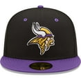 thumbnail image 2 of Men's New Era  Black/Purple Minnesota Vikings Flipside 2Tone 59FIFTY Fitted Hat, 2 of 5