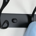 thumbnail image 3 of 17.7" Dual 5 Hooks Wall Hooks Coat Rack Coat Hooks,Black Lacquer, 3 of 7