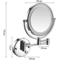 thumbnail image 3 of Wall Mount Led Lighted Makeup Mirror 5X Magnifying Touch Screen Shaving Mirror Double-Sided Round Bathroom Vanity Mirror Swivel Extendable Cosmetic Mirror,Concealed Install, 3 of 5