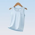 thumbnail image 2 of Boy Shirts Children Summer Lightweight Plain Colored Round Neck Sleeveless Lyocell Pullover Boys' Tops, Tees Blue 15 Years-16 Years, 2 of 7