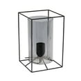 thumbnail image 1 of Elegant Designs Small Exposed Glass and Metal  Table Lamp&amp;#44; Black/Smoke, 1 of 4
