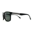thumbnail image 3 of Polarized Gentlemens 90s Slick Sport Horn Rim Sunglasses Shiny Black Green, 3 of 4
