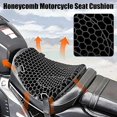 thumbnail image 2 of Motorcycle Seat Cushion Shock Absorption 3D Honeycomb Mesh Motorbike Scooter Seat Pad Waterproof Motorbike Cushion Seat Cover, 2 of 5