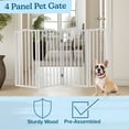 thumbnail image 4 of PETMAKER 4-Panel Indoor Foldable Pet Gate for Stairs or Doorways (White), 4 of 7