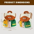 thumbnail image 4 of URSOFINE Color Block Drawstring Backpack Lightweight Large Capacity Casual Daypack, 4 of 8