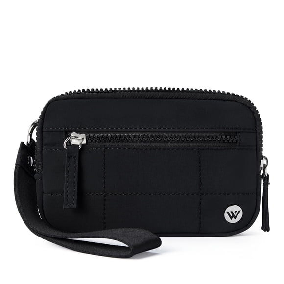 Cartera de pulsera WESTBRONCO acolchada de nailon con 3 monederos con cierre