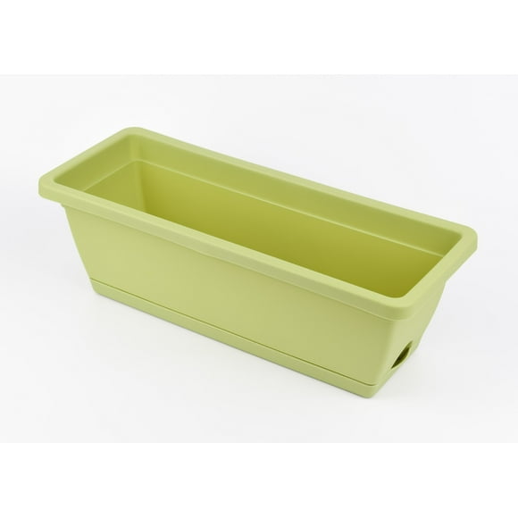 Hovilon Window Box Planter,Rectangle Planter Box with Drainage Holes and Trays,Flower Pots for Indoor Outdoor Garden,Patio,Home Decor(S)