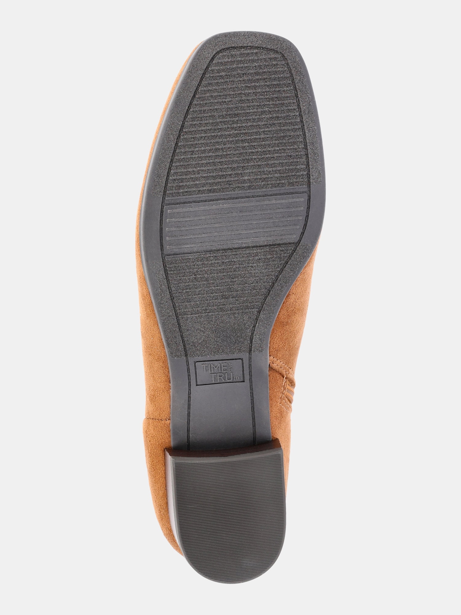 Time and Tru Women's Faux Suede Ankle Boots, Wide Width Available