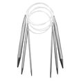 thumbnail image 2 of Paquete de 3 piezas de agujas de tejer de Metal juego de agujas de punto circulares de acero inoxidable herramientas de ganchillo de doble punta Kits Soledad Gancho de aguja de tejido circular, 2 of 9