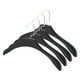 thumbnail image 1 of Perchas de armario antideslizantes de 4 piezas Unique Bargains con gancho plano negro, 1 of 5
