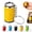 Yellow, variant on Mini Coin Storage Keychain, 2-in-1 Portable Compact Coin Holder Pouches, Loose Change Container with Secure Snap Closure and Keyring Loop For Car Tolls