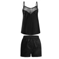 thumbnail image 4 of Traje de dormir sin mangas con cuello en V liso a la moda para mujer Fridja  nalpqowj49157, 4 of 5
