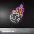 thumbnail image 2 of Glowneon Soccer Ball Fire Neon Sign, Soccer Ball Fire Led Light, Football Fire Neon Sign, 2 of 4