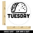 thumbnail image 2 of Taco Tuesday Self-Inking Rubber Stamp Ink Stamper - Green Ink - Small 3/4 Inch, 2 of 7
