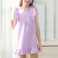 thumbnail image 7 of Cethrio Girls Summer Nightgowns, Flutter Sleeve Comfy Casual Loose Sleepwear Dresses Purple Size 7-8T, 7 of 7