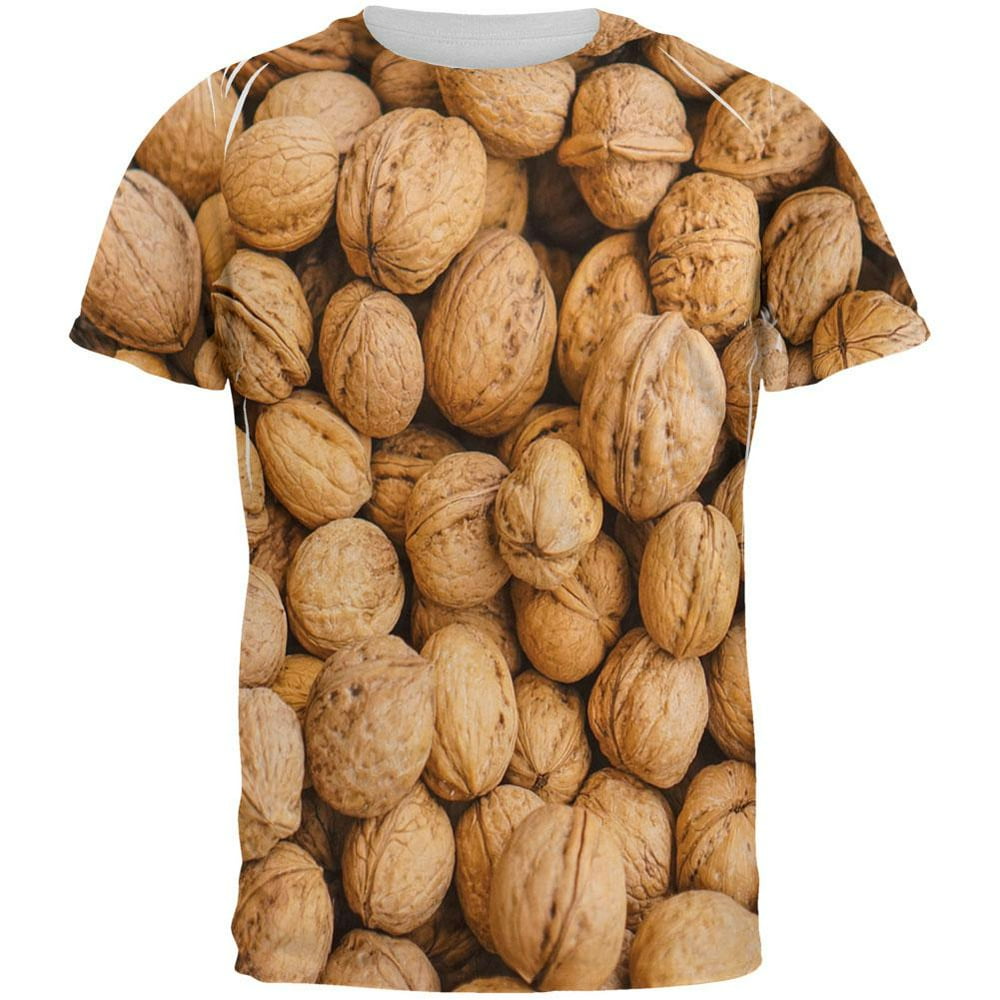 Old Glory Halloween I'm Nuts Costume Walnuts All Over Mens T Shirt