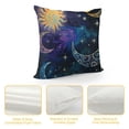 thumbnail image 4 of Shiartex Throw Pillow Covers Purple Sun Moon Stars Pillow Cases Double Size Printed Square Pillowcase Cushion Cases, 4 of 5