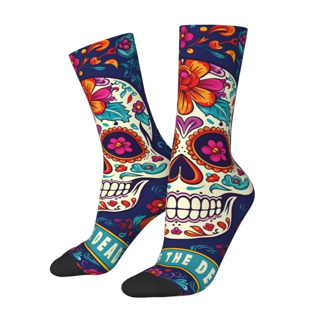 Balery Dead Day Party Calcetas Largas con Estampado para Hombre y Mujer – Suaves y Transpirables, Talla Única (US 5-11)