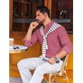 thumbnail image 3 of COOFANDY Mens Black Button Down Shirt Long Sleeve Casual Shirt Regular Fit Dress Shirt, 3 of 6