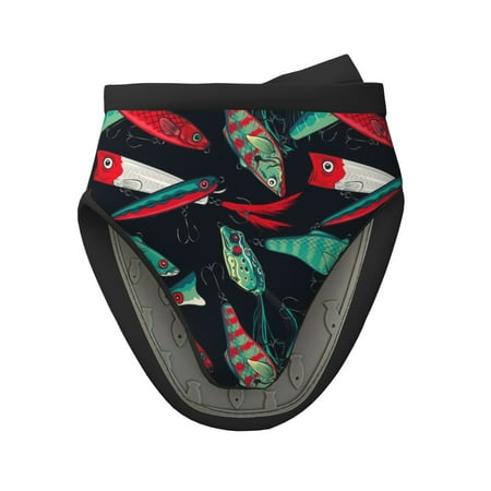 

Pofeuu Fishing Lure Print Thickened Mini Silicone Oven Mitts Heat Resistant Rubber Oven Mitt Gloves Finger Pinch Grips Pot Holder Silicone Potholder