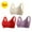 #6- Red, variant on Bras for Women No Underwire Push up 3 Pack Daisy Floral Wirefree Push up Bralettes Padded Button Front Closure Wide Strap Corset Full Coverage Crop Tank Top Comfortable Underwear Pink