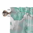 thumbnail image 4 of Aqua Marble Valances for Windows Farmhouse Kitchen Curtains Valances Rod Pocket Valance Curtains for Kitchen Windows Modern Abstract Waves Silvery Farmhouse Window Valances for Bathroom 42"x12", 4 of 6