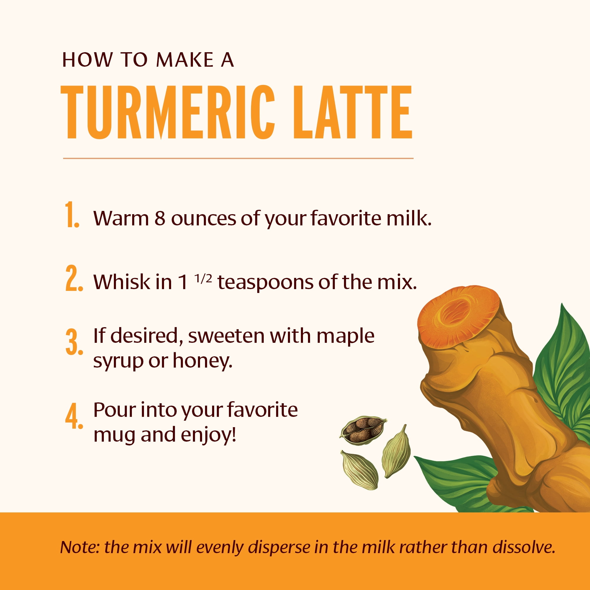 Banyan Botanicals Turmeric Milk – Organic Turmeric Latte Mix with Ashwagandha & Cardamom – Instant Caffeine Free Golden Milk Sweetened with Maple Sugar – 4.3 oz –Non GMO Sustainably Sourced Vegan